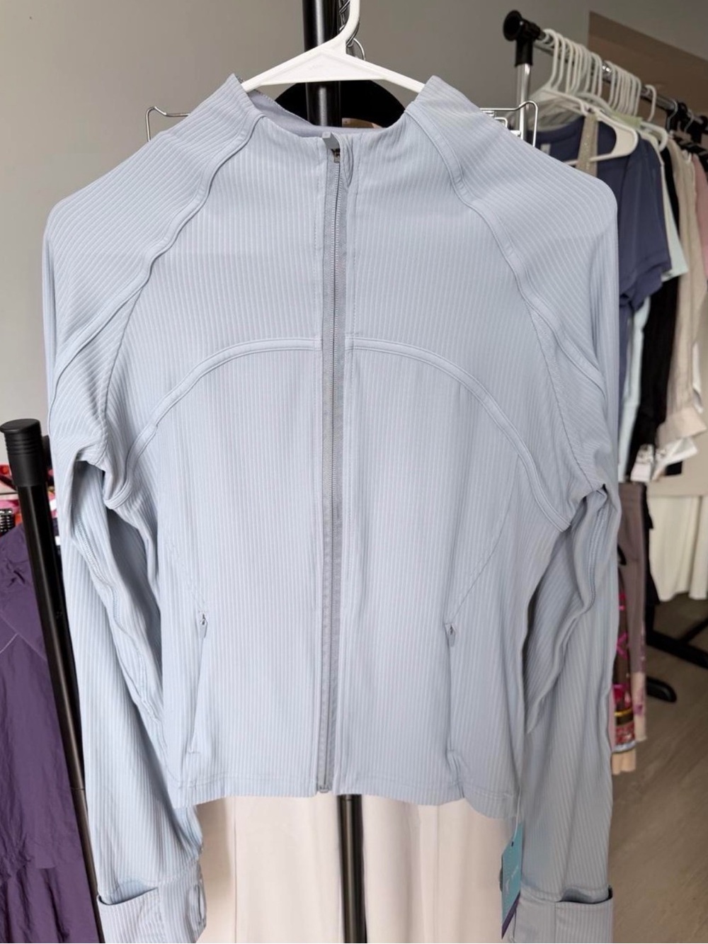 Light Blue Women's Zip-Front Jacket